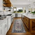 thumbnail image 1 of Hauteloom Tigris Collection Barley Bohemian Rustic Hallway, Entryway, Kitchen Runner Rug - Vintage Distressed - Turkish Farmhouse Southwestern Aztec Pattern - Off White, Yellow, Orange - 2'7" x 7'3", 1 of 7