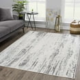 thumbnail image 1 of Hauteloom Tigris Collection Shea Transitional Modern Farmhouse Living Room Bedroom Dining Room Large Area Rug - Contemporary Distressed - Boho Abstract - Ivory, Beige, Gray - 9' x 12', 1 of 8