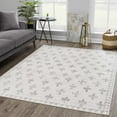 thumbnail image 1 of Hauteloom Tigris Living Room, Bedroom Area Rug - Contemporary, Farmhouse, Geometric, Transitional - Gray, Ivory - 6'7" x 9', 1 of 8