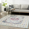 thumbnail image 1 of Hauteloom Tigris Living Room, Bedroom Area Rug - Traditional - Blue, Ivory, Aqua - 2' x 3', 1 of 6