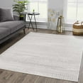 thumbnail image 1 of Hauteloom Tigris Moroccan Trellis Neutral Geometric Farmhouse Living Room Bedroom Area Rug - Distressed Rustic Pattern - Southwestern Native American Look - Ivory, Beige, Cream, Gray - 3'11" x 5'7", 1 of 8