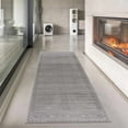 thumbnail image 1 of Hauteloom Tigris Moroccan Trellis Southwestern Farmhouse Entryway, Kitchen Runner Rug - Long Carpet - Distressed Geometric Pattern - Southwestern Native Look - Gray, Ivory, Beige, Cream - 2'7" x 12', 1 of 8