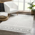 thumbnail image 1 of Hauteloom Tigri Moroccan Trellis Southwestern Farmhouse Entryway, Small Area Rug Door Mat - Distressed Geometric Pattern - Southwestern Native American Look - Ivory, Beige, Cream, Gray - 2' x 3', 1 of 8