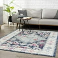 thumbnail image 1 of Hauteloom Tigris Patara Multicolor Geometric Pattern Entryway, Small Area Rug Door Mat Area Rug - Traditional Anatolian Pattern - Dark Blue, Turquoise, Gray, Orange, Purple - 2' x 3', 1 of 7