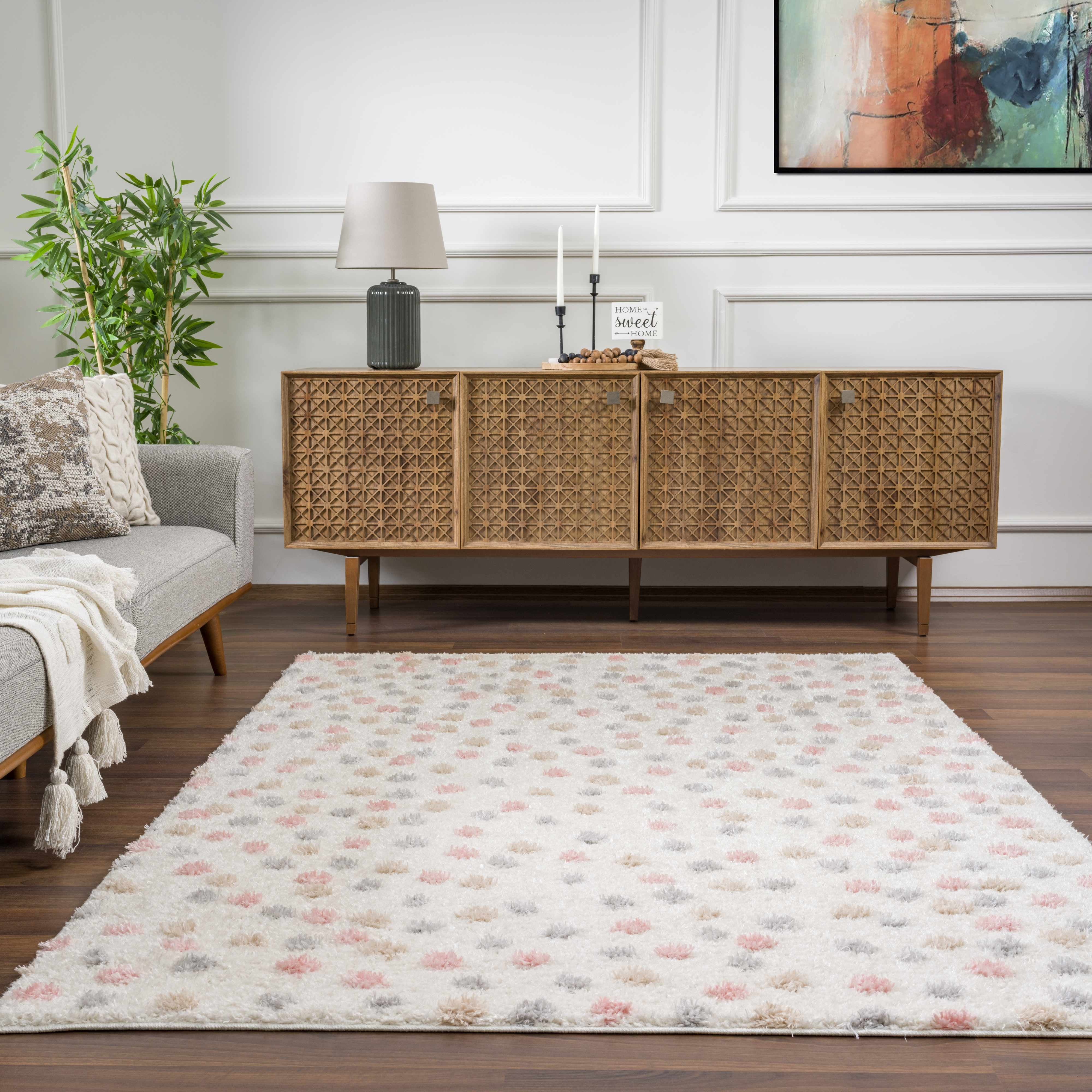 Small Shag Rug Hauteloom Tilos Dalmatian Small Shag Area Rug Door Mat - Shaggy Carpet ...