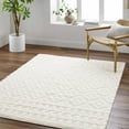 thumbnail image 1 of Hauteloom Tilos Moroccan Farmhouse Living Room Bedroom Nursery Shag Area Rug - Shaggy Carpet - Trellis Pattern - High Plush Pile - Cream, Pink, Beige - 7'10" x 10', 1 of 20