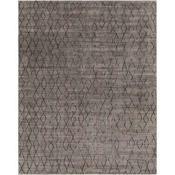 Hauteloom Pelay Living Room, Bedroom Area Rug - Geometric Diamond Abstract - Bohemian Transitional Modern - Gray, Charcoal, Taupe - 2' x 3'