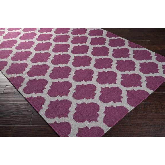 Hauteloom Tony Wool Hallway, Kitchen Runner Rug - Transitional - Burgundy, Gray - 2'6" x 8'