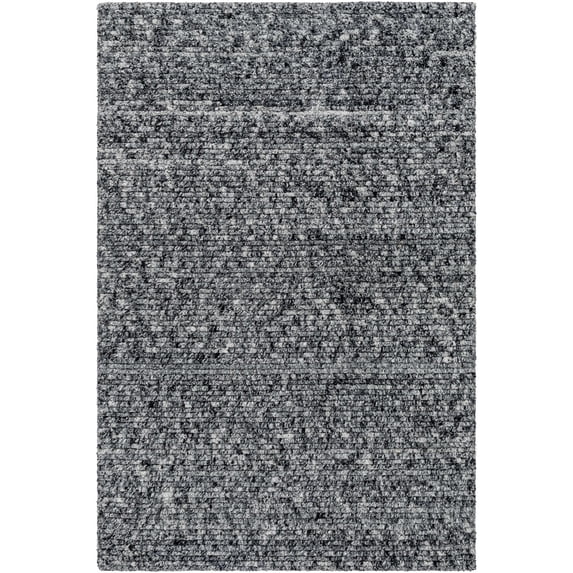 Hauteloom Torie Wool Living Room, Bedroom Area Rug - Traditional, Transitional - Medium Gray, Gray, Steel Gray - 12' x 15'