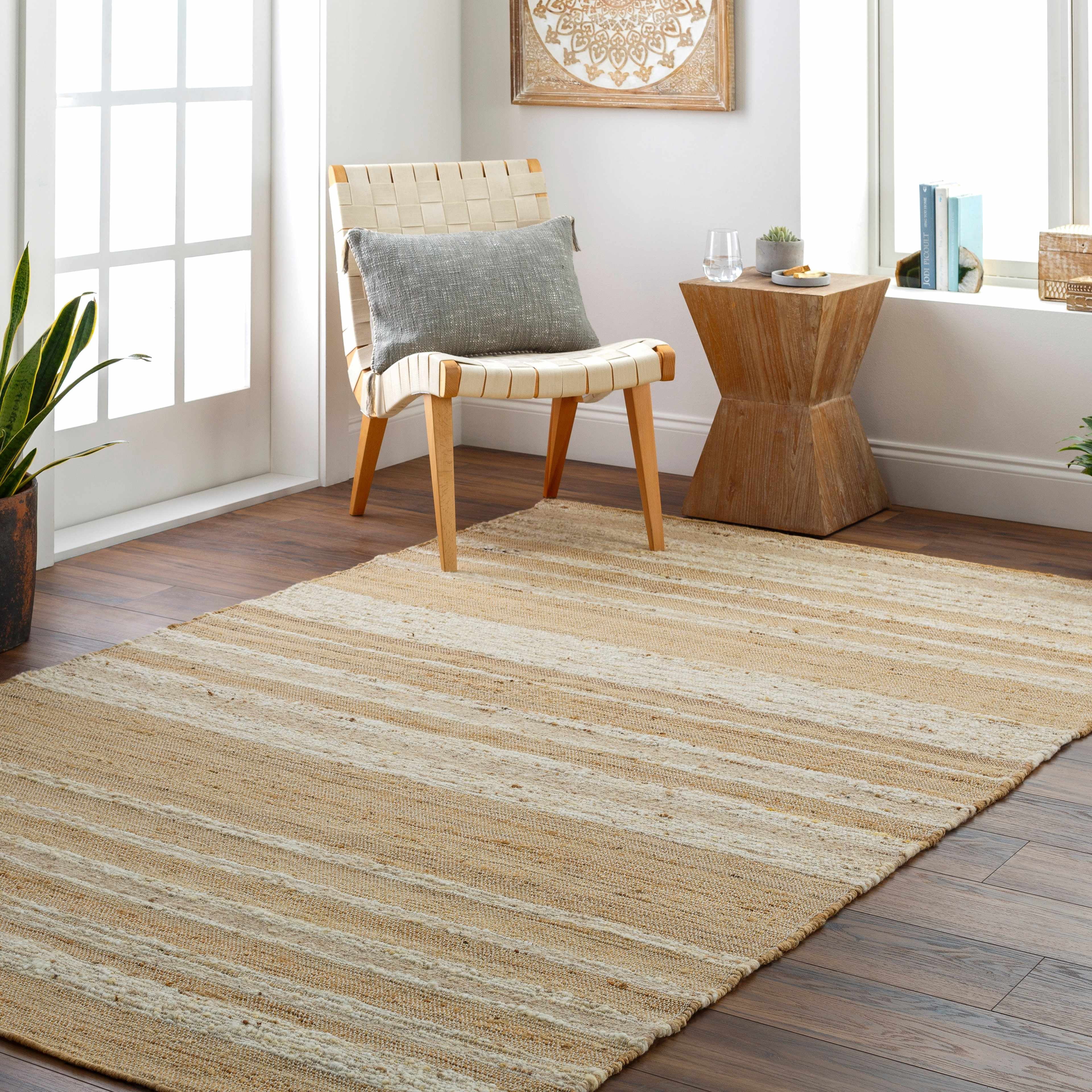 Hauteloom Tuwem Jute Living Room, Bedroom Area Rug - Traditional ...