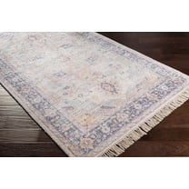 Hauteloom Tyro Living Room, Bedroom Area Rug - Traditional - Orange, Aqua, Off White - 2' x 3'