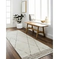 thumbnail image 1 of Hauteloom Tyson Hallway, Kitchen Runner Rug - Farmhouse - High Pile - Ivory, Brown - 2'7" x 7'3", 1 of 7