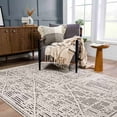 thumbnail image 1 of Hauteloom Umay Living Room, Bedroom Area Rug - Farmhouse - Beige - 5'3" x 7', 1 of 1