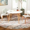 thumbnail image 1 of Hauteloom Upperco Living Room, Bedroom Area Rug - Bohemien Abstract Rustic Carpet - Orange, Pink, Olive Green, Yellow, Colorful - 7'10"-Round, 1 of 11