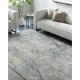 thumbnail image 1 of Hauteloom Urowo Living Room, Bedroom Area Rug - Contemporary - High Pile - Peach, Light Gray, Gray - 7'10" x 10', 1 of 8