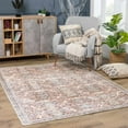 thumbnail image 1 of Hauteloom Urpi Living Room, Bedroom Machine Washable Area Rug - Farmhouse - Peach, Pink, Mustard - 6'7" x 9', 1 of 13