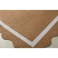 thumbnail image 1 of Hauteloom Varro Living Room, Bedroom Patio Outdoor Area Rug - Traditional - Rust, Cream - 6'7" x 9', 1 of 6