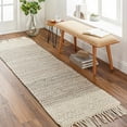 thumbnail image 1 of Hauteloom Veruela Wool Hallway, Kitchen Runner Rug - Traditional, Transitional - Cream, Tan, Medium Brown - 2'6" x 8', 1 of 11