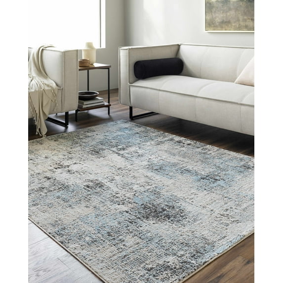 Hauteloom Vesna Living Room, Bedroom Area Rug - Southwestern - Peach, Tan, Blue - 6'7" x 9'
