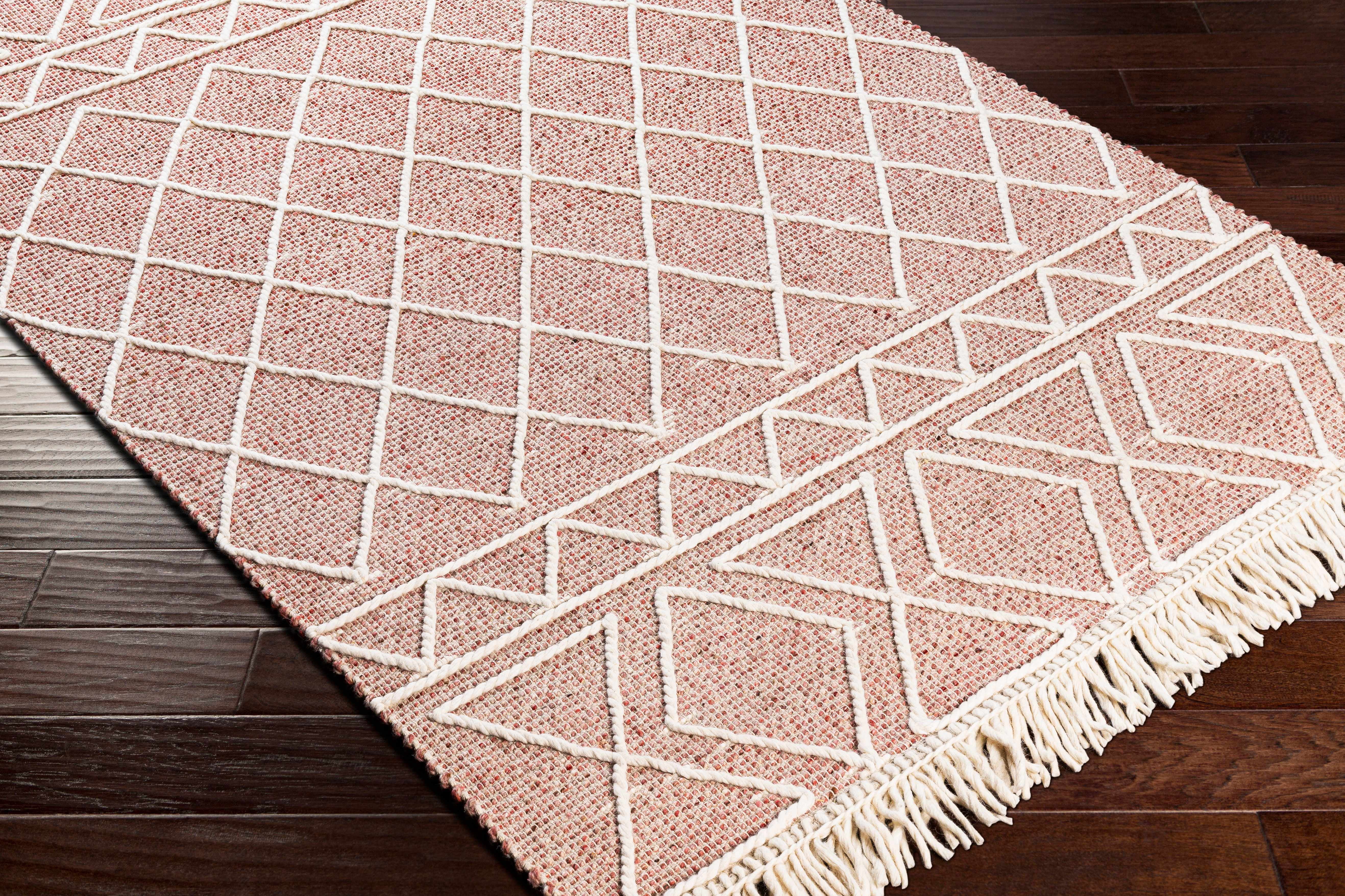 Doimond Triangle Hauteloom Veved Wool Hallway, Kitchen Runner Rug - Geometric Diamond ...