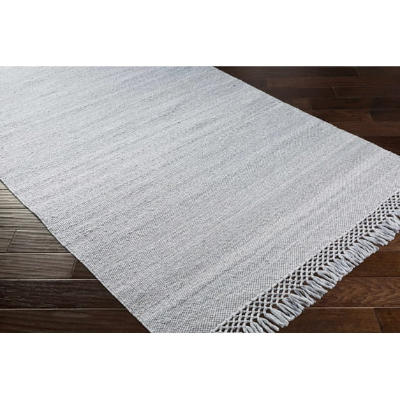 Hauteloom Walcha Recycled Material Living Room, Bedroom Area Rug - Contemporary - Light Gray, Slate Blue - 2' x 3'