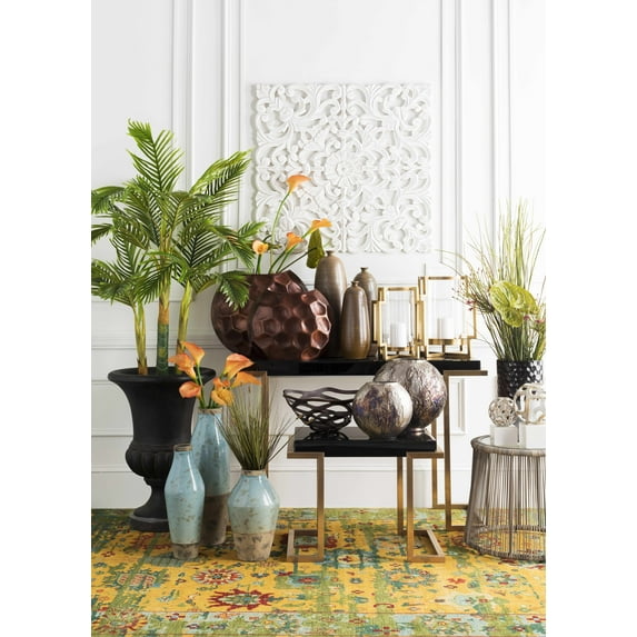 Hauteloom Walthill Wool Living Room, Bedroom Area Rug - Traditional - Mustard, Lime Green, Teal - 9' x 13'