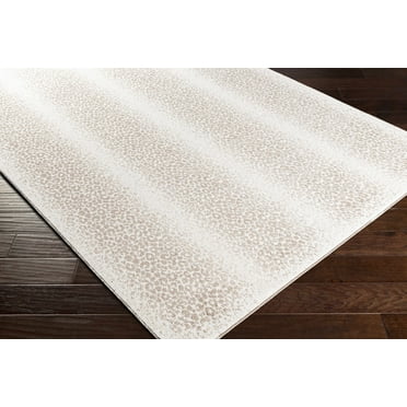 Hauteloom Wangaratta Living Room, Bedroom Area Rug - Contemporary - Medium Gray, Off White, Medium Brown - 5'3" x 7'3"