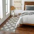 thumbnail image 1 of Hauteloom Wausa Hallway, Kitchen Runner Rug - Bohemian, Transitional - High Pile - Black, Cream - 2'6" x 8', 1 of 10