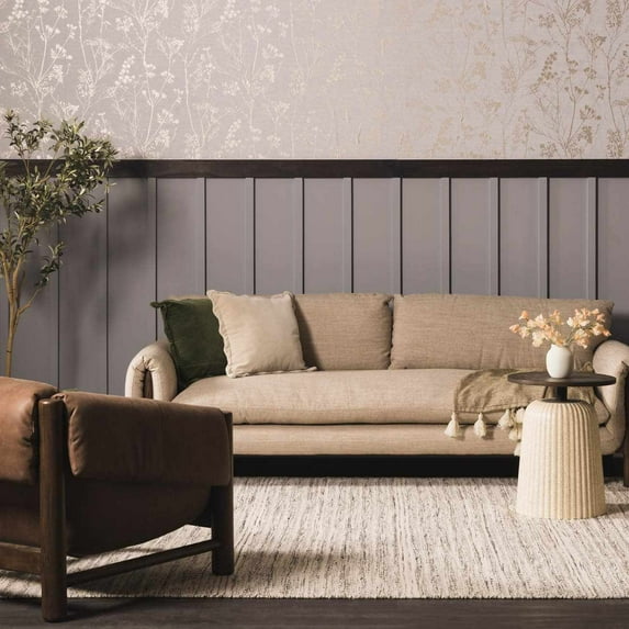 Hauteloom Striped Textured Weave Hand Woven Wool Area Rug - High Pile, Braided Carpet for Living Room