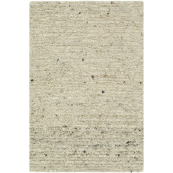 Hauteloom Winta Wool Living Room, Bedroom Area Rug - Traditional, Transitional - Beige, Taupe, Charcoal - 6' x 9'