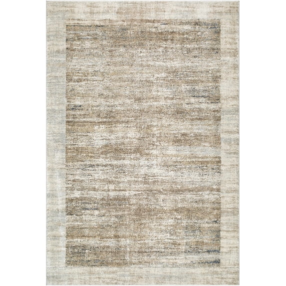 Hauteloom Xandy Living Room, Bedroom Area Rug - Contemporary - High Pile - Peach, Light Gray, Tan - 2' x 2'11"