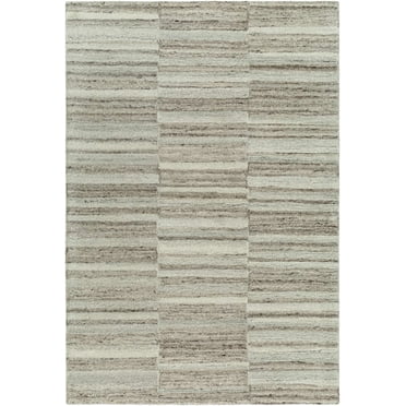 Hauteloom Xanti Wool Living Room, Bedroom Area Rug - Contemporary - Warm Gray, Sage, Ash - 2' x 3'