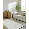 thumbnail image 1 of Hauteloom Xylia Wool Living Room, Bedroom Area Rug - Contemporary - Pearl - 2' x 3', 1 of 7