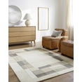 thumbnail image 1 of Hauteloom Xylon Wool Living Room, Bedroom Area Rug - Contemporary - Light Silver, Warm Gray, Sage - 2' x 3', 1 of 8