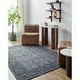 thumbnail image 1 of Hauteloom Yadid Wool Living Room, Bedroom Area Rug - Traditional - Slate Blue, Charcoal, Steel Gray - 6' x 9', 1 of 7