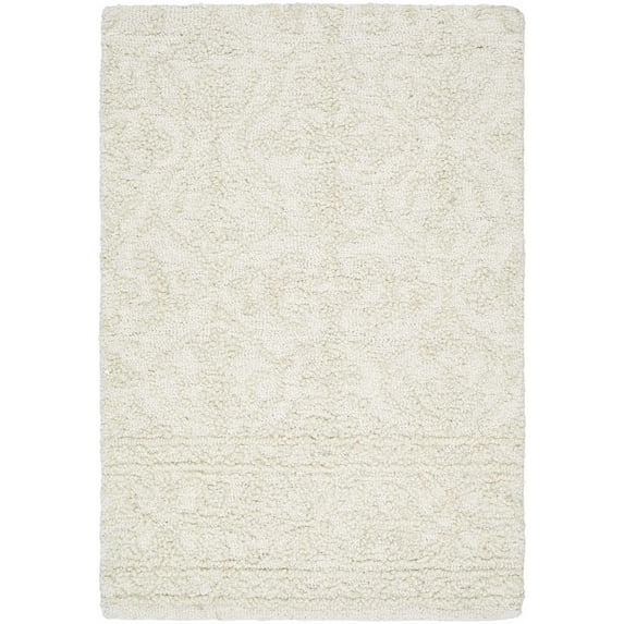 Hauteloom Yadid Wool Living Room, Bedroom Area Rug - Traditional - Ivory, Cream, Beige - 9' x 12'