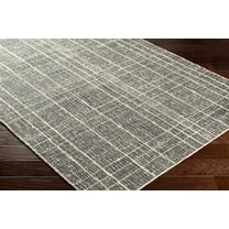 Hauteloom Yeva Jute Living Room, Bedroom Area Rug - Contemporary - Black, Ivory, Gray - 2' x 3'