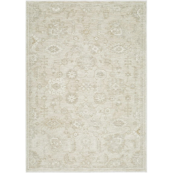 Hauteloom Yonca Living Room, Bedroom Area Rug - Traditional - Light Silver, Ash - 2'4" x 3'9"