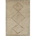 thumbnail image 1 of Hauteloom Yurem Boho Hand Tufted Natural Fiber Wool Shag Area Rug - Tribal Southwestern Carpet for Living Room, Bedroom, Dining Room - High Pile - Beige, Taupe, Tan - 9' x 12', 1 of 6