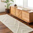 thumbnail image 1 of Hauteloom Yutu Wool Hallway, Kitchen Runner Rug - Bohemian, Transitional - Beige, Cream, Charcoal - 2'6" x 8', 1 of 9