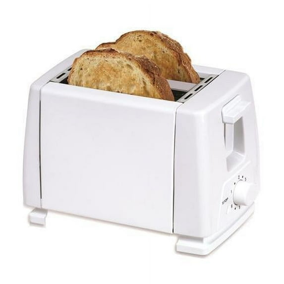 Hauz ATS4458 - 2 Slice Toaster, Wide Slot, Crumb Tray, 750 Watts, White