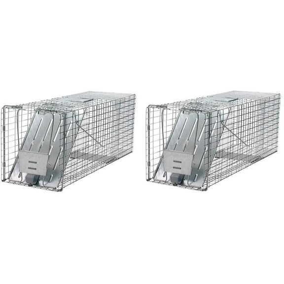 Havahart 1079 Large 1-Door Humane Animal Trap for Raccoons, Cats, Groundhogs, Opossums Pack of 2
