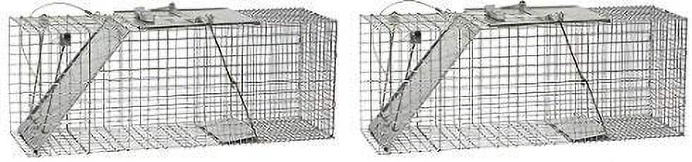 Havahart 1085 Easy Set Animal Trap – Live Cage For Raccoons, Cats, Groundhogs & More
