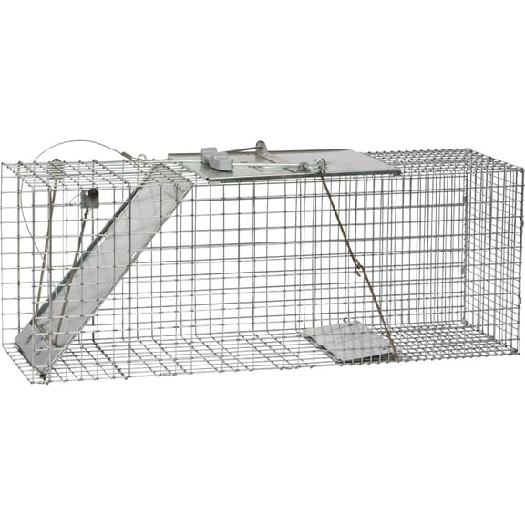 Havahart 1085 Large 1-Door Easy Set Humane Live Animal Trap for Armadillos, Cats, Groundhogs, Muskrats, Opossums, Raccoons, Skunks - Havahart Live Animal Cage Trap