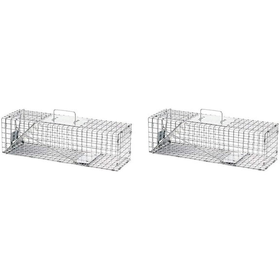 Havahart Medium Professional Style One-Door Animal Trap for Rabbit, Skunk, Mink, and Squirrel - 1078 Pack of 2