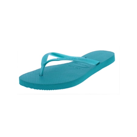 Havaiana Womens Slim Textured Thong Flip-Flops Green 6 Medium (B,M)