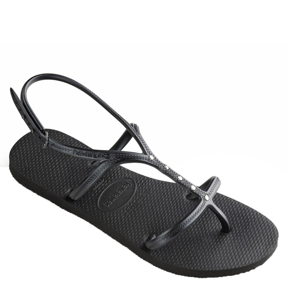 Havaianas Allure Maxi Flip-Flops Black 35/36 Brazil (US Men's 4/5
