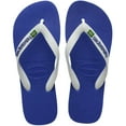 thumbnail image 1 of Havaianas Brazil Logo Men's Flip Flop Sandals - Marine Blue, 11/12, 1 of 8