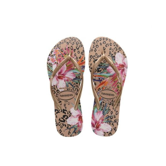 Havaianas Girl's Slim Animal Floral Flip Flop Sandal