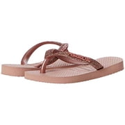 Havaianas Girls Slim Glitter Toddler/Little Kid/Big Kid, Crocus Rose, Size 3-4 Big Kid